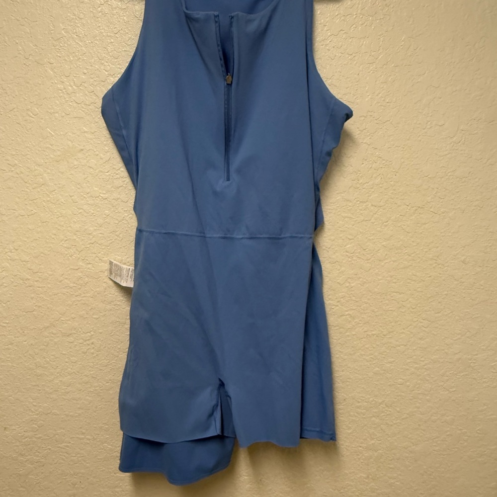 NWT SPANX Cornflower Blue Zip Front Racerback Dress Size 2X - Picture 9 of 12